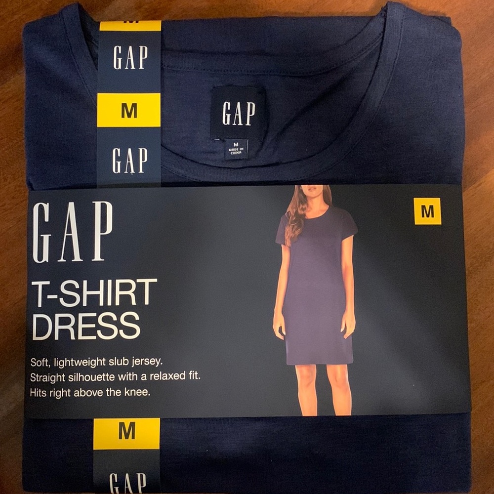 NWT Gap TShirt Dress Navy Blue Medium